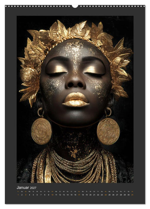 GOLD - Perfektes Make-up (CALVENDO Premium Wandkalender 2027)