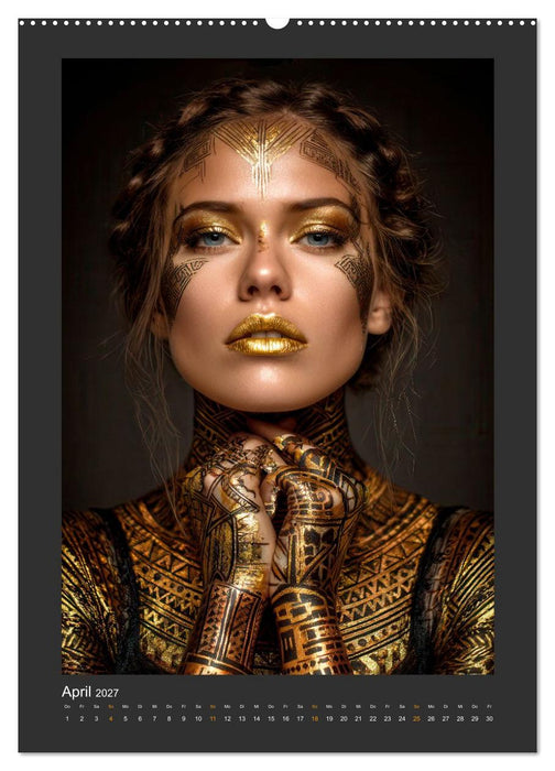 GOLD - Perfektes Make-up (CALVENDO Premium Wandkalender 2027)