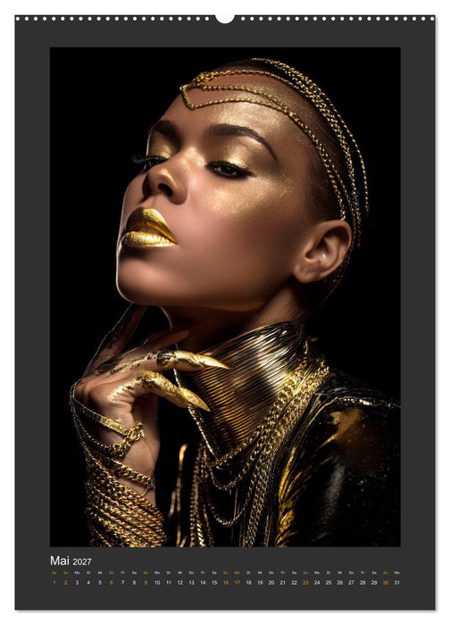 GOLD - Perfektes Make-up (CALVENDO Premium Wandkalender 2027)