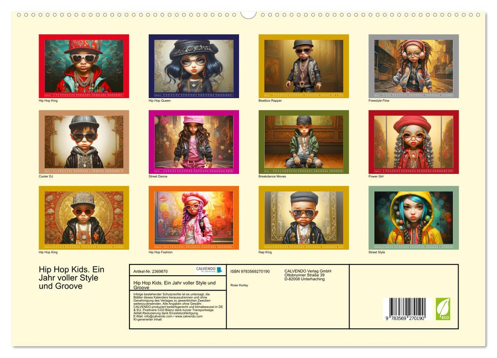 Hip Hop Kids. Ein Jahr voller Style und Groove (CALVENDO Premium Wandkalender 2027)