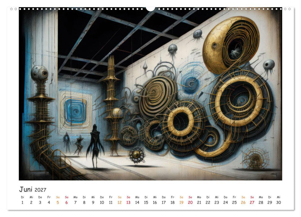 Abstrakte Welten mit KI (CALVENDO Premium Wandkalender 2027)