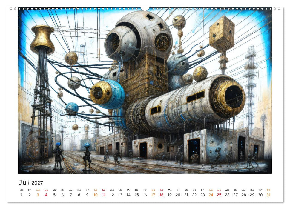 Abstrakte Welten mit KI (CALVENDO Premium Wandkalender 2027)