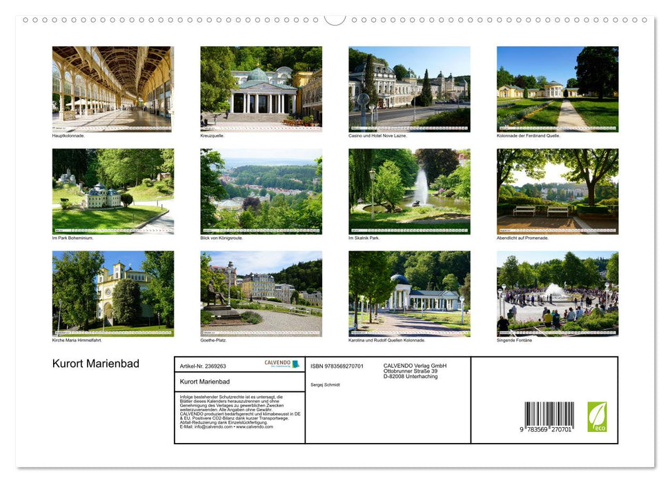 Kurort Marienbad (CALVENDO Premium Wandkalender 2027)