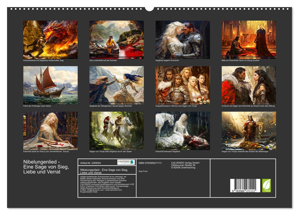 Nibelungenlied - Eine Sage von Sieg, Liebe und Verrat (CALVENDO Premium Wandkalender 2027)