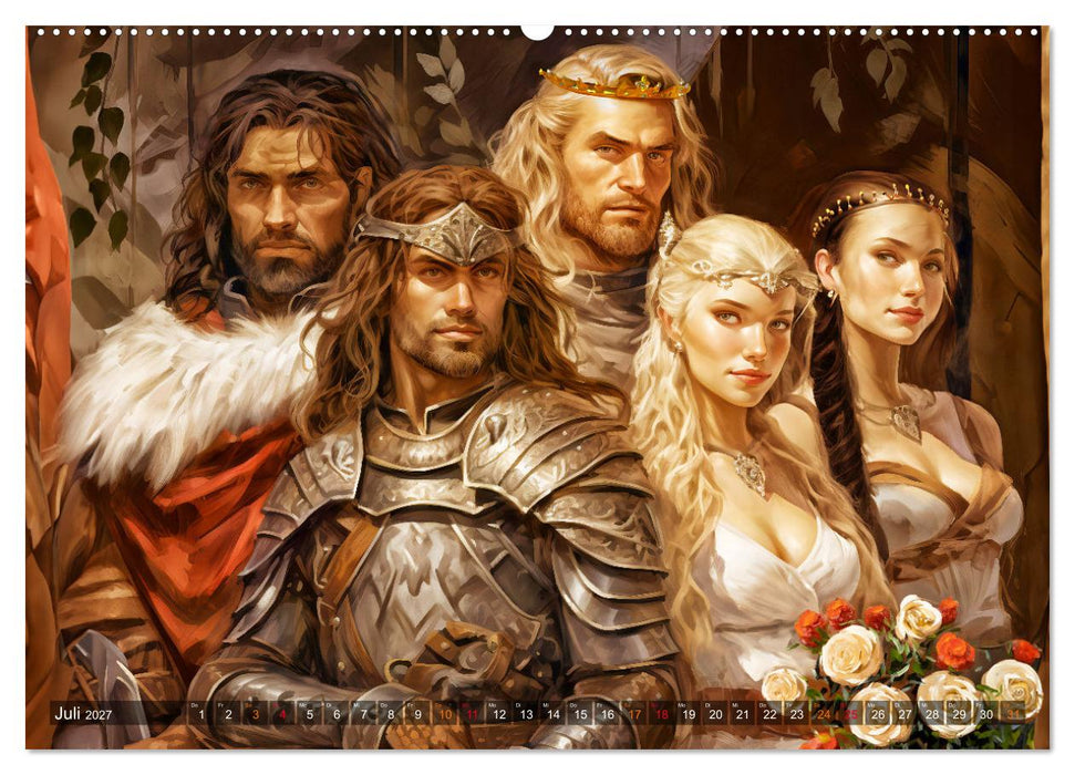 Nibelungenlied - Eine Sage von Sieg, Liebe und Verrat (CALVENDO Premium Wandkalender 2027)