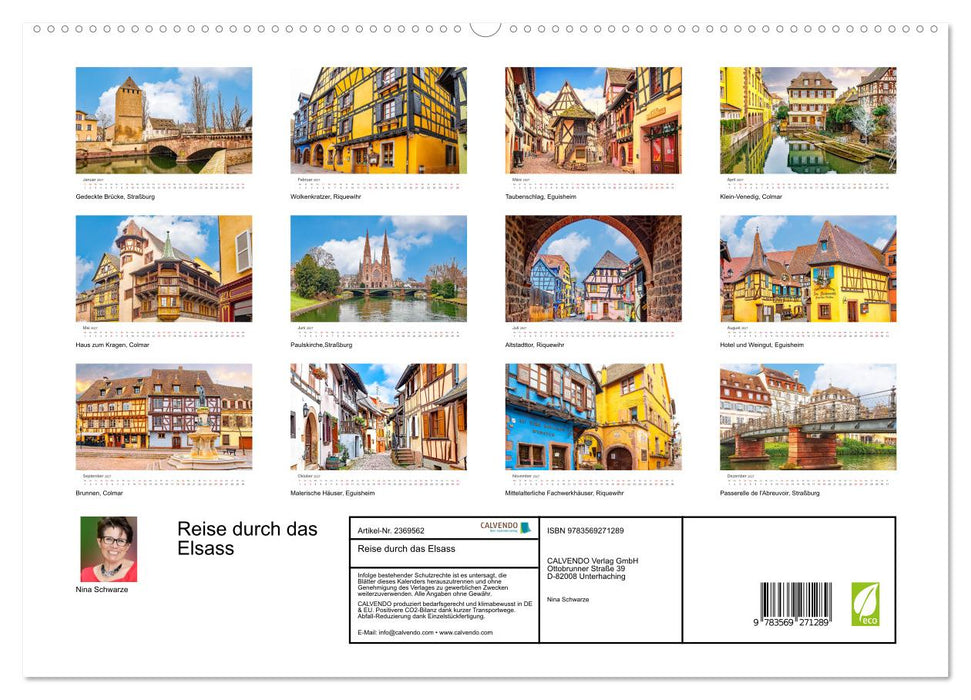 Reise durch das Elsass (CALVENDO Premium Wandkalender 2027)