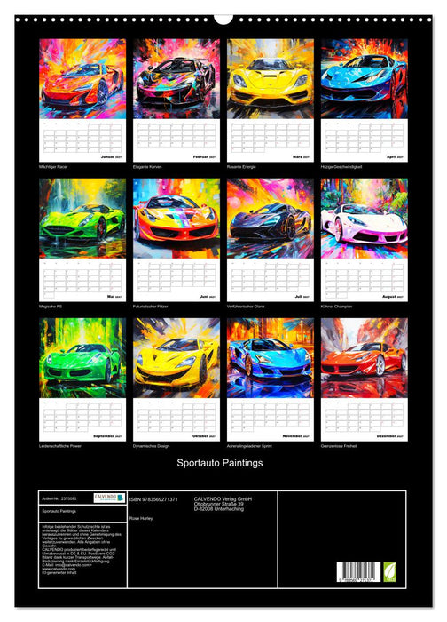 Sportauto Paintings (CALVENDO Wandkalender 2027)