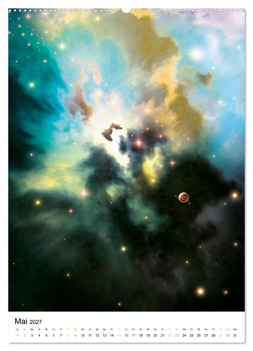 Galaxien und Nebulare (CALVENDO Premium Wandkalender 2027)