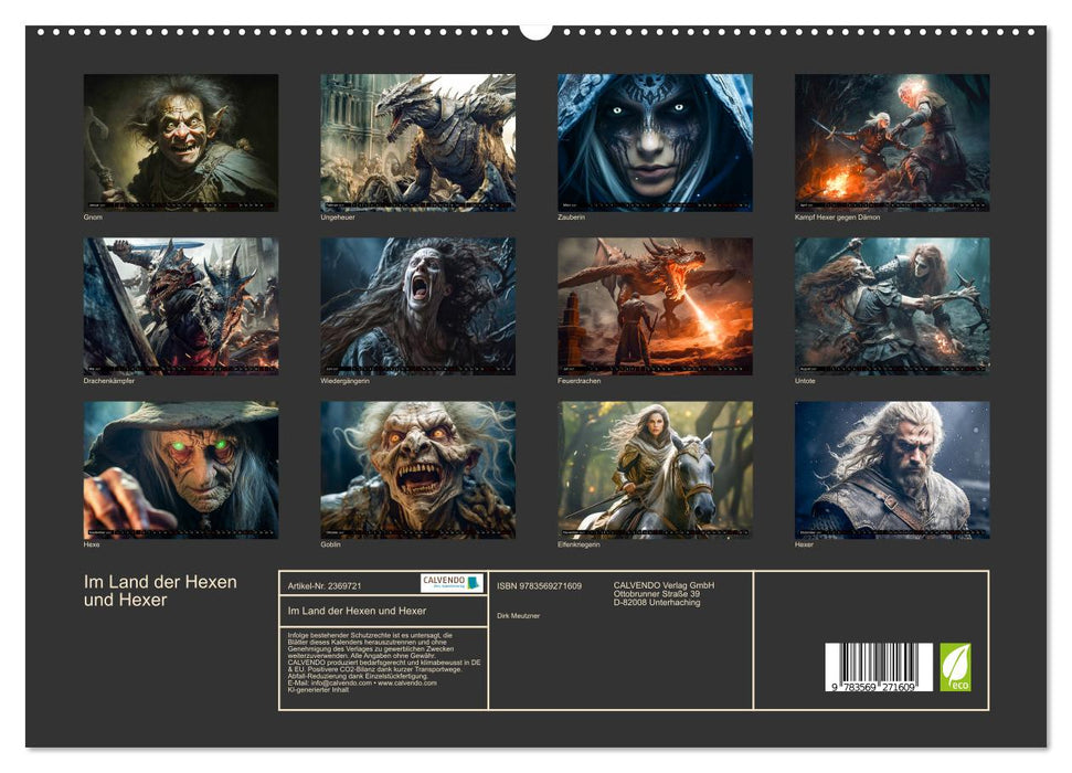 Im Land der Hexen und Hexer (CALVENDO Premium Wandkalender 2027)