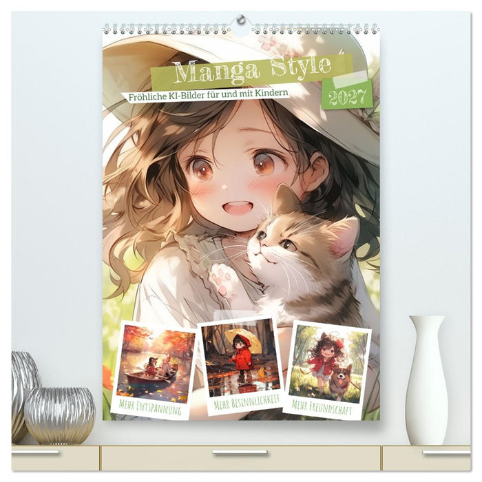 Manga Style Kinder (CALVENDO Premium Wandkalender 2027)