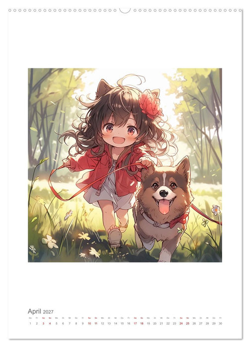 Manga Style Kinder (CALVENDO Premium Wandkalender 2027)