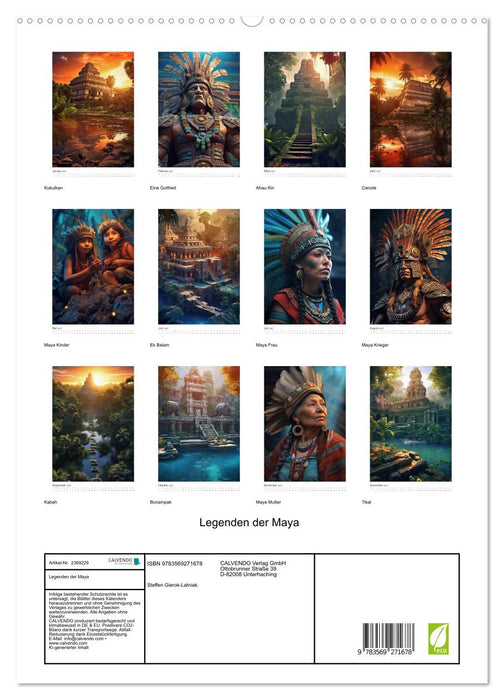 Legenden der Maya (CALVENDO Premium Wandkalender 2027)