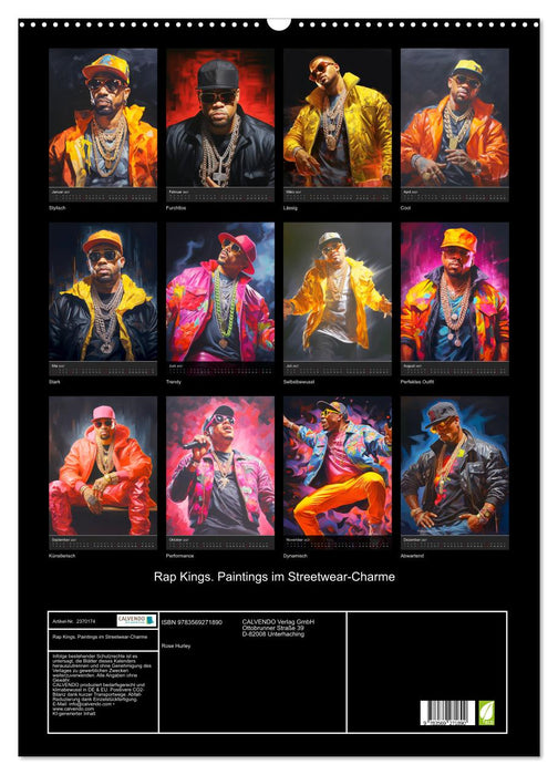 Rap Kings. Paintings im Streetwear-Charme (CALVENDO Wandkalender 2027)