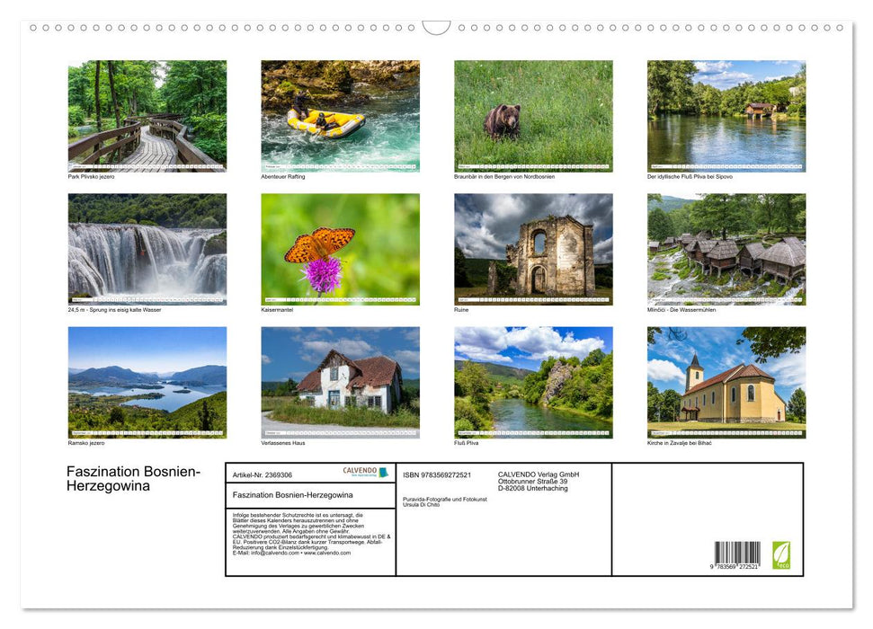 Faszination Bosnien-Herzegowina (CALVENDO Wandkalender 2027)