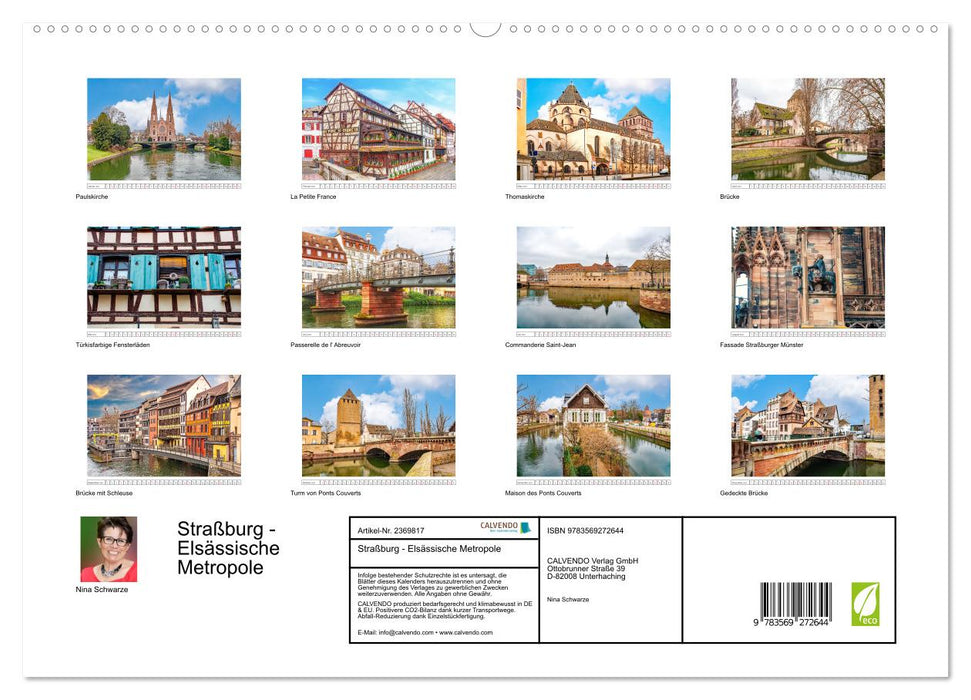 Straßburg - Elsässische Metropole (CALVENDO Premium Wandkalender 2027)