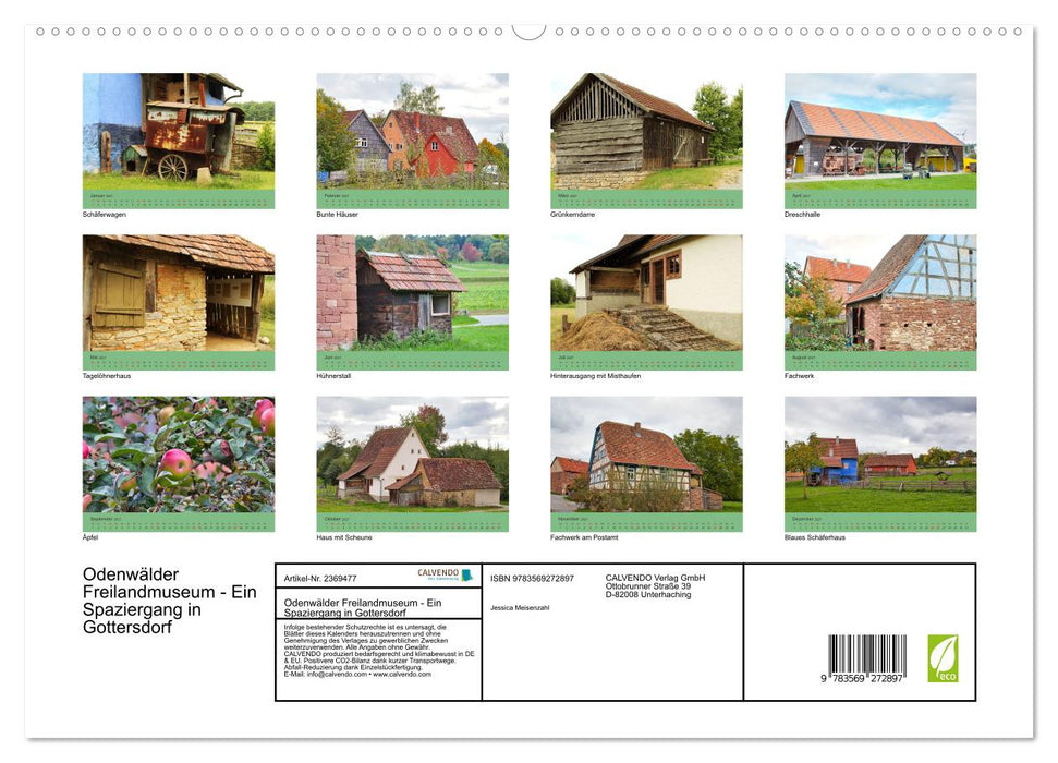Odenwälder Freilandmuseum - Ein Spaziergang in Gottersdorf (CALVENDO Premium Wandkalender 2027)