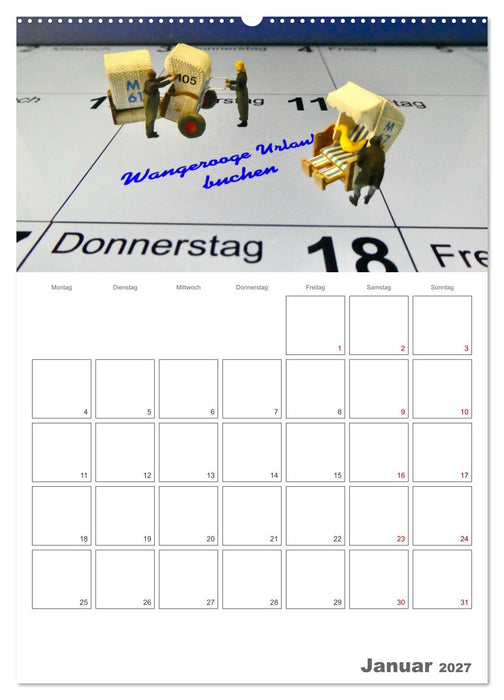 Wangerooge - Glücksort für Groß und Klein (CALVENDO Wandkalender 2027)