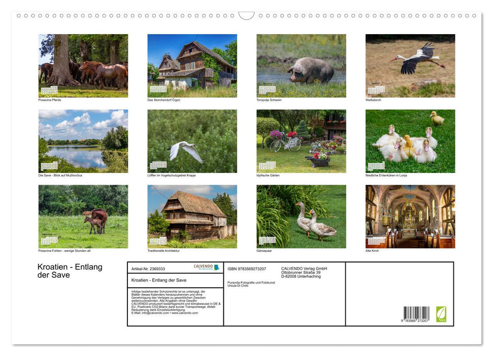 Kroatien - Entlang der Save (CALVENDO Wandkalender 2027)