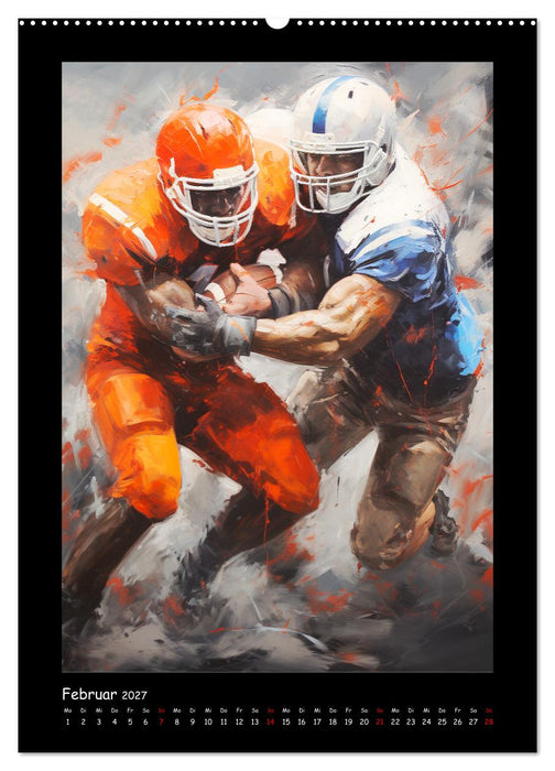 American Football. Paintings (CALVENDO Premium Wandkalender 2027)