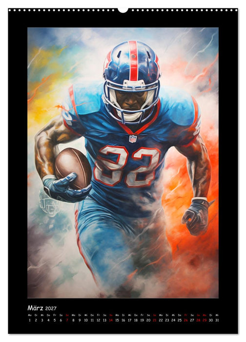 American Football. Paintings (CALVENDO Premium Wandkalender 2027)