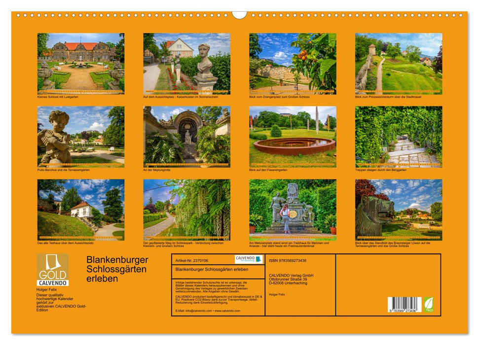 Blankenburger Schlossgärten erleben (CALVENDO Wandkalender 2027)