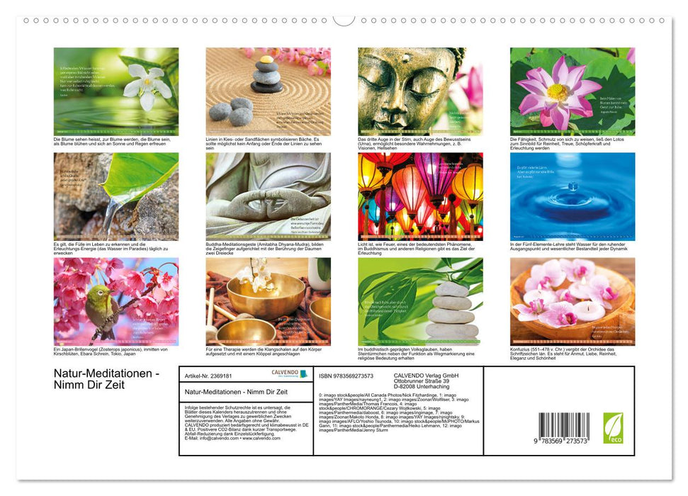 Natur-Meditationen - Nimm Dir Zeit (CALVENDO Premium Wandkalender 2027)