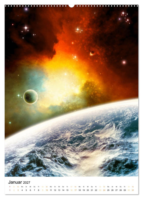 Galaxien und Nebulare (CALVENDO Wandkalender 2027)