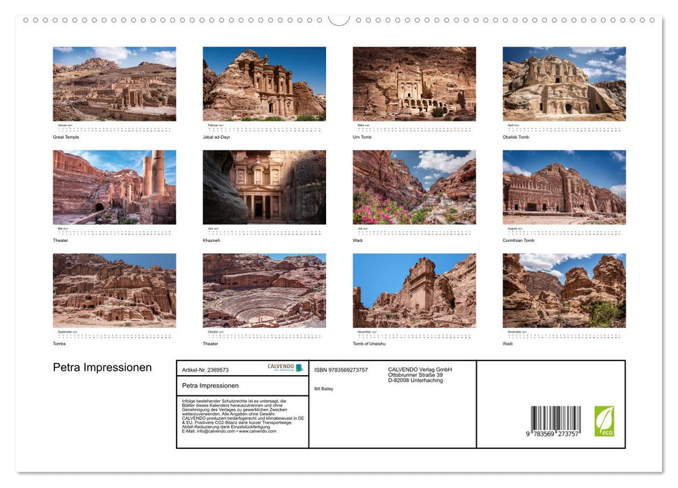Petra Impressionen (CALVENDO Premium Wandkalender 2027)