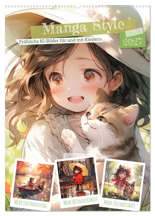 Manga Style Kinder (CALVENDO Wandkalender 2027)