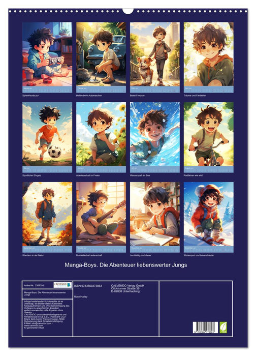 Manga-Boys. Die Abenteuer liebenswerter Jungs (CALVENDO Wandkalender 2027)