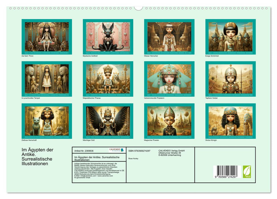 Im Ägypten der Antike. Surrealistische Illustrationen (CALVENDO Premium Wandkalender 2027)