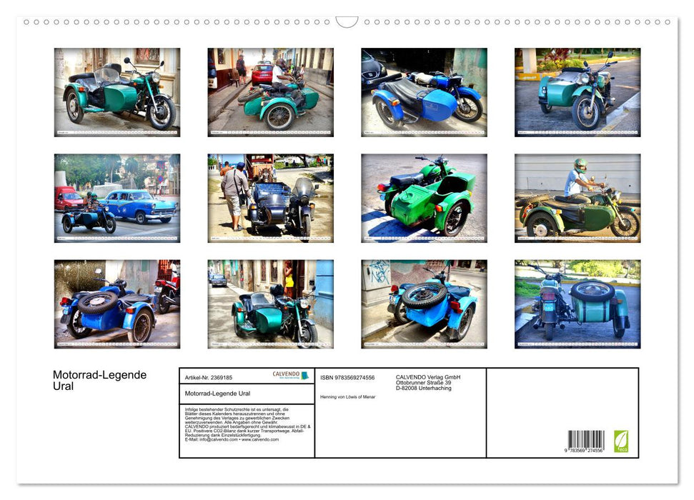 Motorrad-Legende Ural (CALVENDO Wandkalender 2027)
