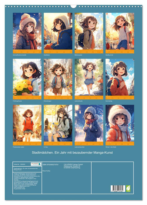 Stadtmädchen. Ein Jahr mit bezaubernder Manga-Kunst (CALVENDO Wandkalender 2027)