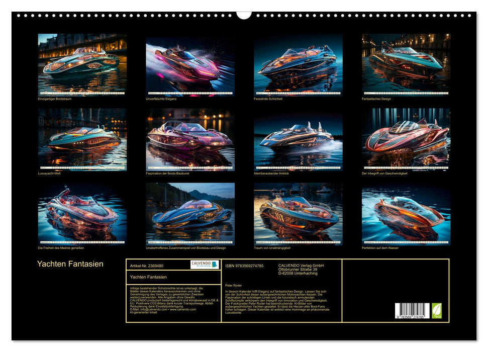 Yachten Fantasien (CALVENDO Wandkalender 2027)