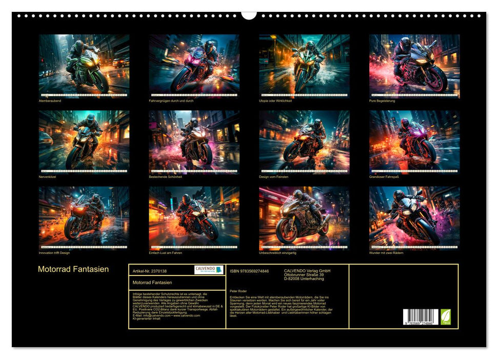 Motorrad Fantasien (CALVENDO Wandkalender 2027)