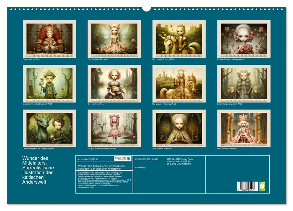 Wunder des Mittelalters. Surrealistische Illustration der keltischen Anderswelt (CALVENDO Wandkalender 2027)