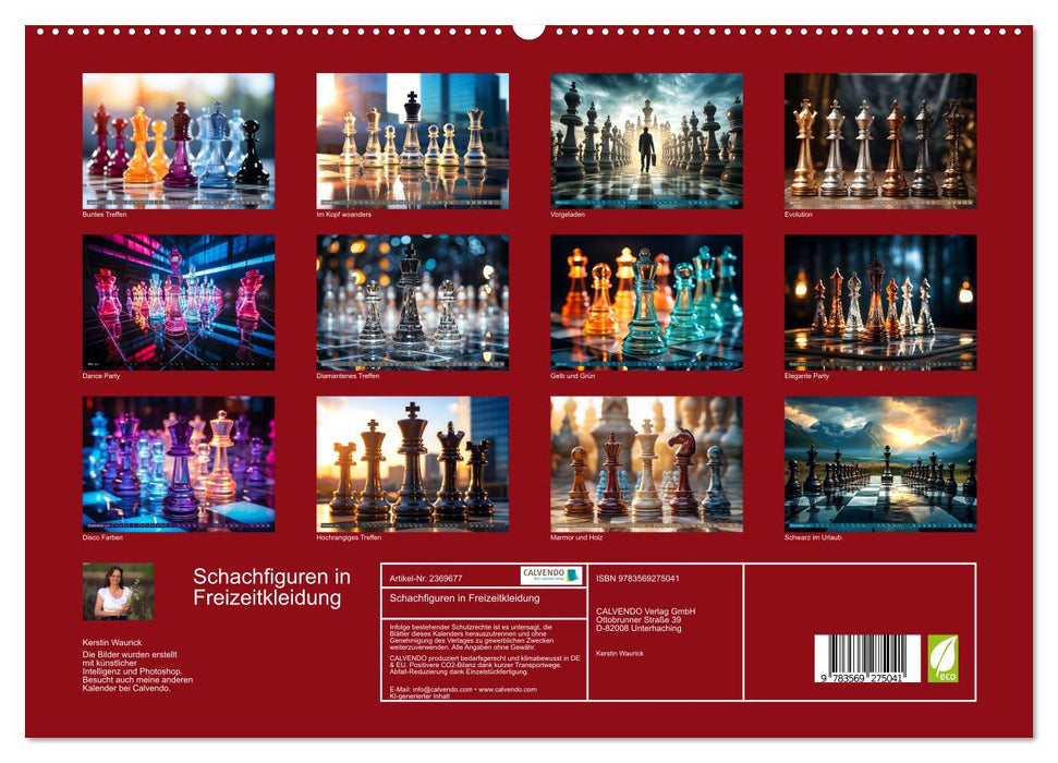 Schachfiguren in Freizeitkleidung (CALVENDO Premium Wandkalender 2027)