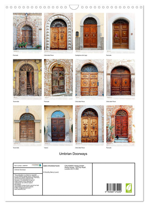 Umbrian Doorways (CALVENDO Monthly Calendar 2027)