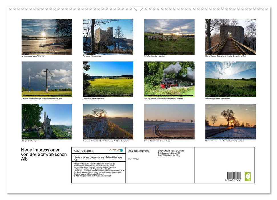 Neue Impressionen von der Schwäbischen Alb (CALVENDO Wandkalender 2027)