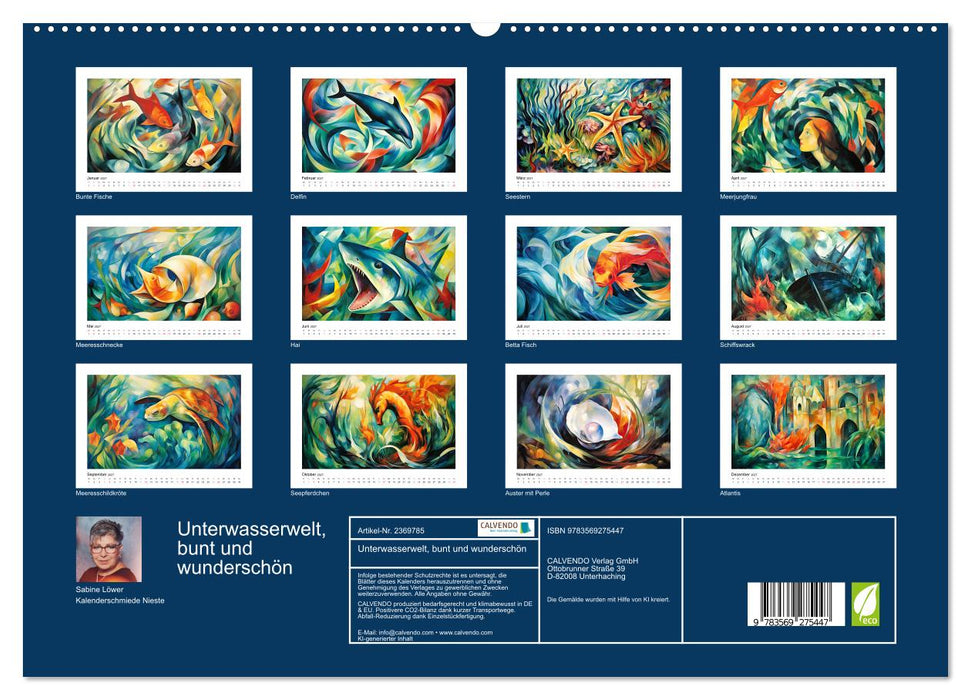 Unterwasserwelt, bunt und wunderschön (CALVENDO Premium Wandkalender 2027)
