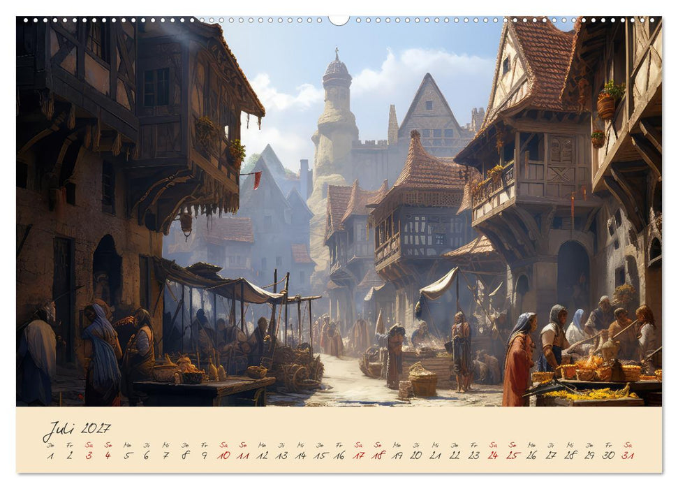 Jahreszeiten im Mittelalter (CALVENDO Premium Wandkalender 2027)