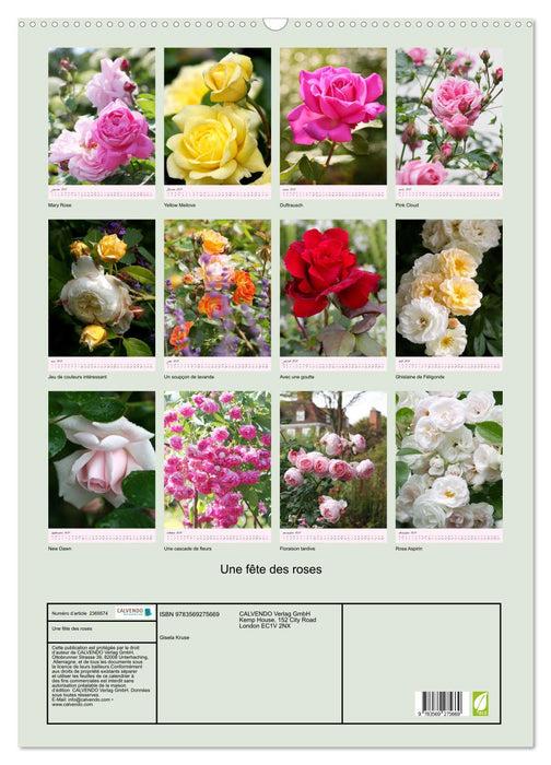 Une fête des roses (CALVENDO Calendrier mensuel 2027)