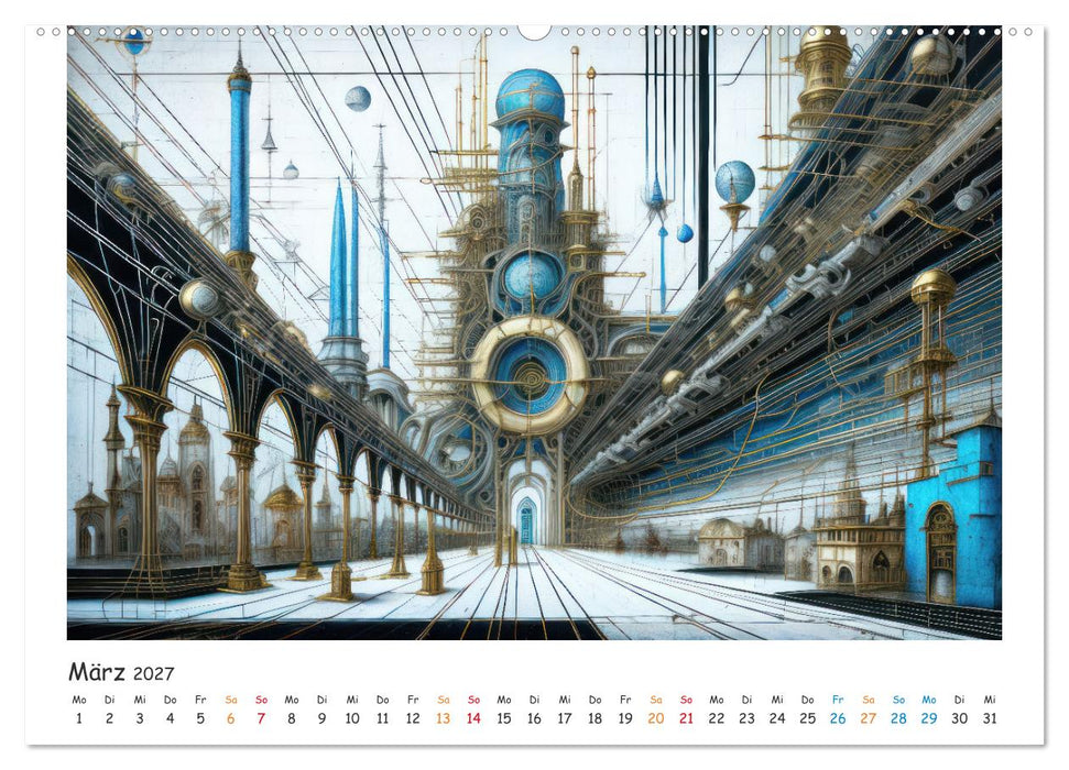 Abstrakte Welten mit KI (CALVENDO Wandkalender 2027)