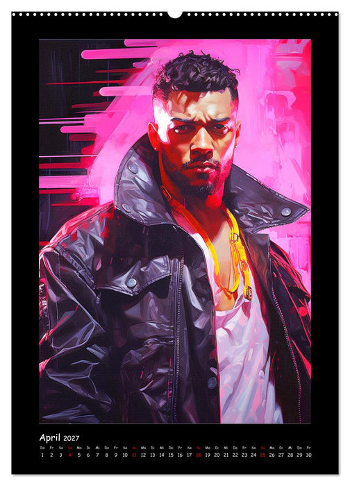 Cyberpunk Heroes. Futuristische Fusion von Technik und Kunst (CALVENDO Wandkalender 2027)