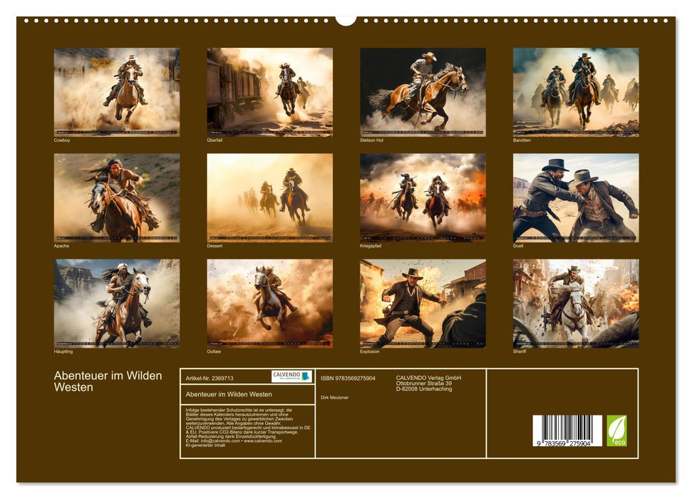 Abenteuer im Wilden Westen (CALVENDO Premium Wandkalender 2027)