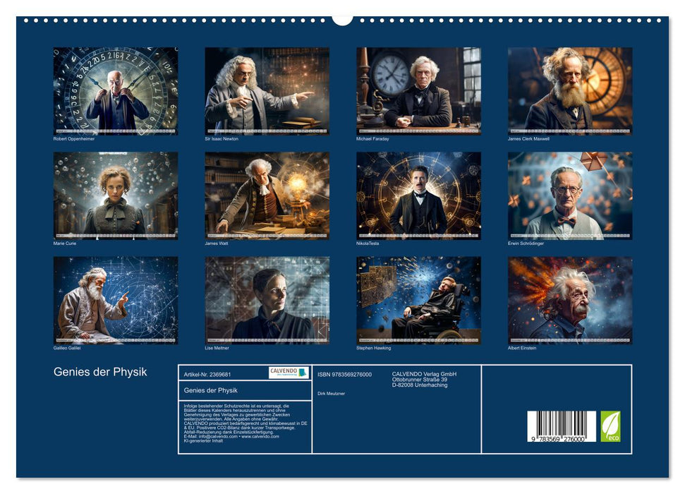 Genies der Physik (CALVENDO Premium Wandkalender 2027)