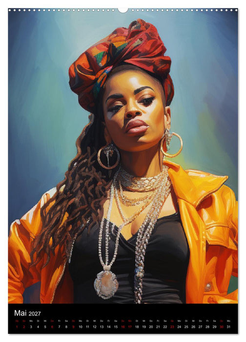 Rap Queens. Badass Attitude im Streetwear-Charme (CALVENDO Wandkalender 2027)