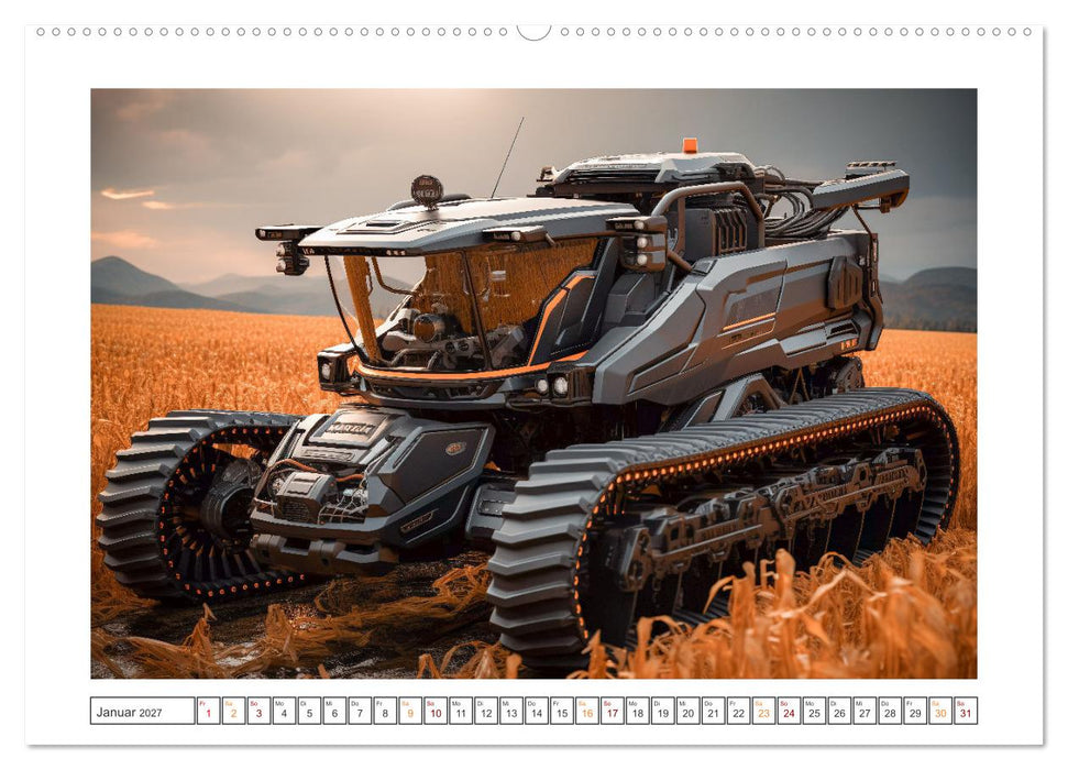 Surrealistische Erntemaschinen (CALVENDO Premium Wandkalender 2027)