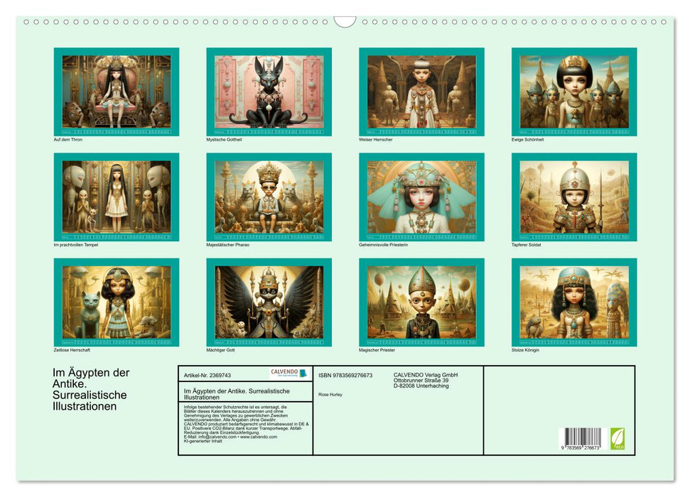 Im Ägypten der Antike. Surrealistische Illustrationen (CALVENDO Wandkalender 2027)