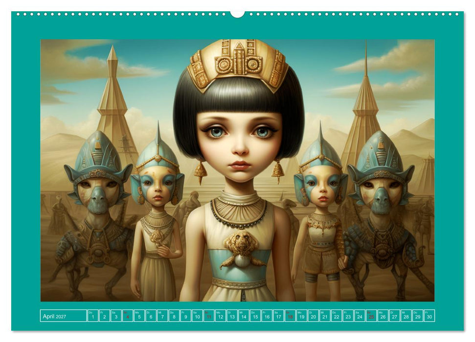 Im Ägypten der Antike. Surrealistische Illustrationen (CALVENDO Wandkalender 2027)
